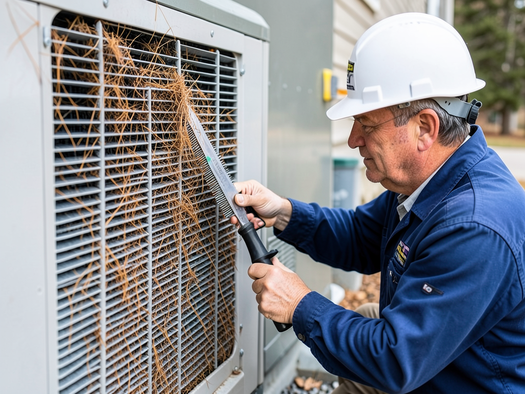 How to Clear Pine Needles and Sap from Your Outdoor AC Unit in Genesee